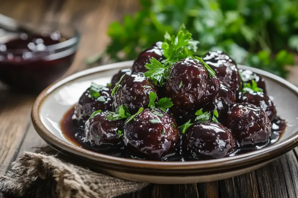 Why do people add grape jelly to meatballs